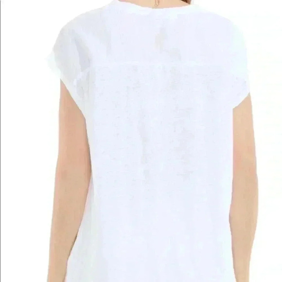 Two by Vince Camuto Linen Jersey Crotchet Top Sz L - Picture 2 of 8